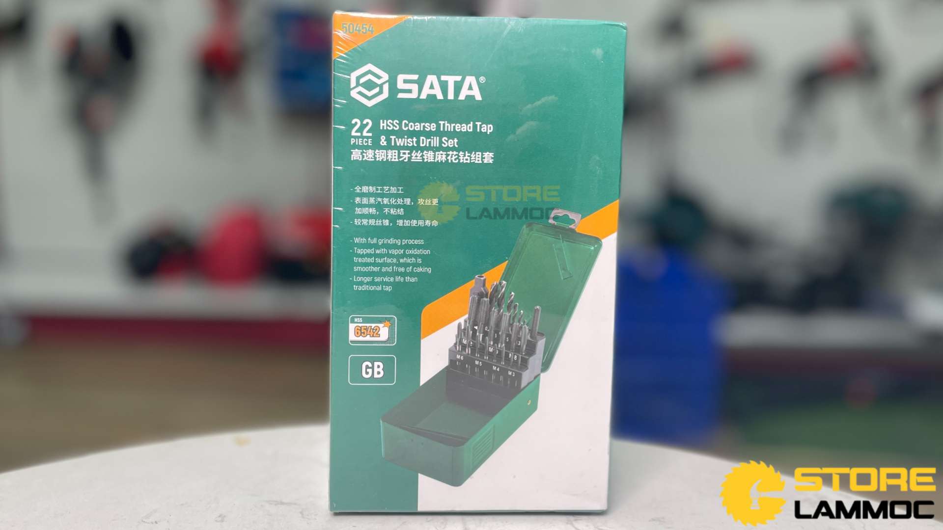 Bộ mũi khoan và taro ren trong (bộ 22 cái) Sata 50454