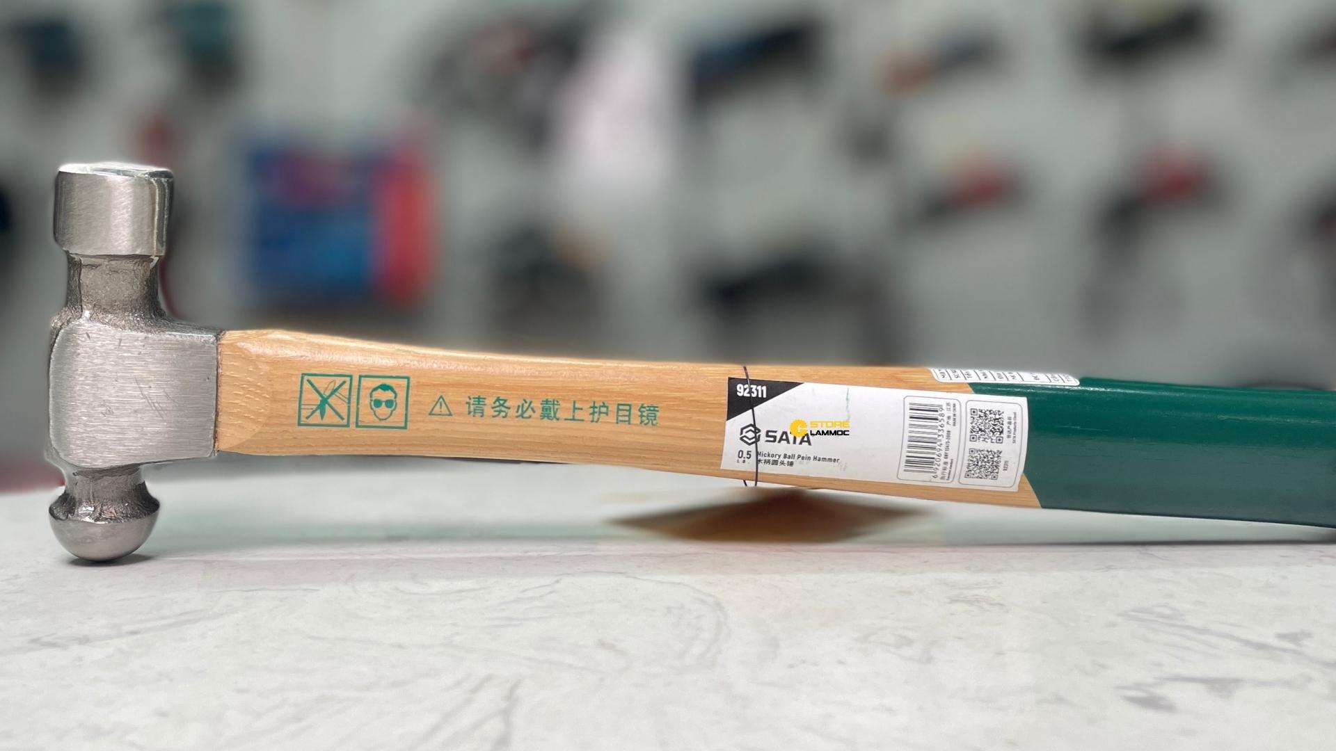 Búa cán gỗ đầu tròn 0.5LBS 290mm Sata 92311