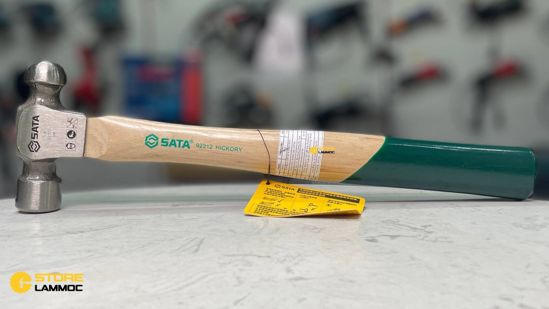 Búa cán gỗ đầu tròn 1LBS 350mm Sata 92312