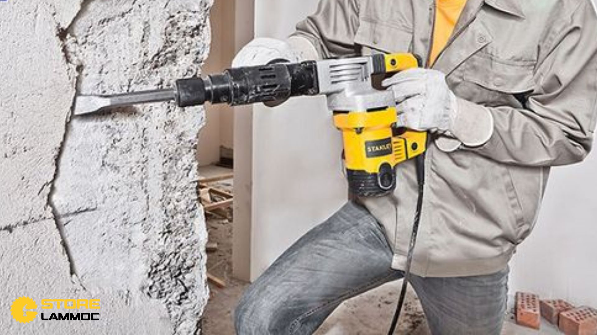 Cách sử dụng máy đục bê tông Stanley