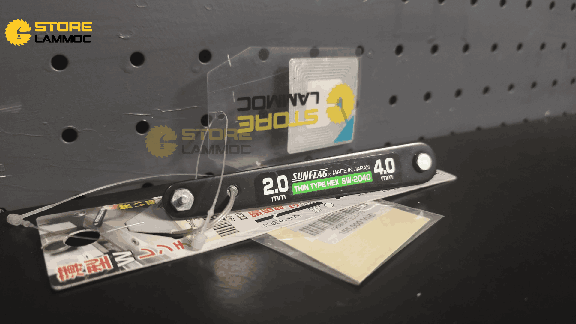 Cần vặn vít lục giác 2mm và 4mm mở góc siêu hẹp Nhật Bản Sunflag SW-2040