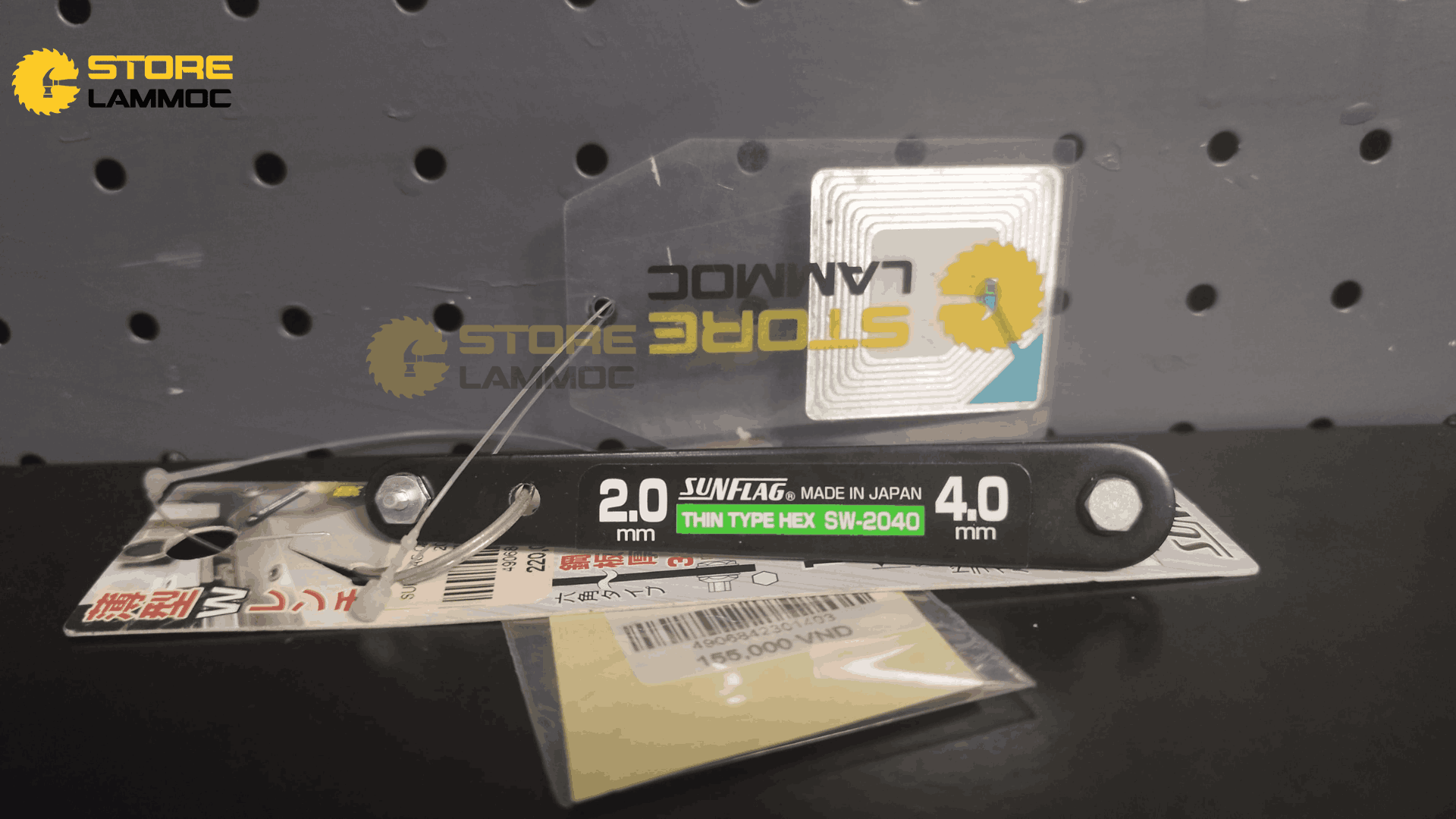 Cần vặn vít lục giác 2mm và 4mm mở góc siêu hẹp Nhật Bản Sunflag SW-2040