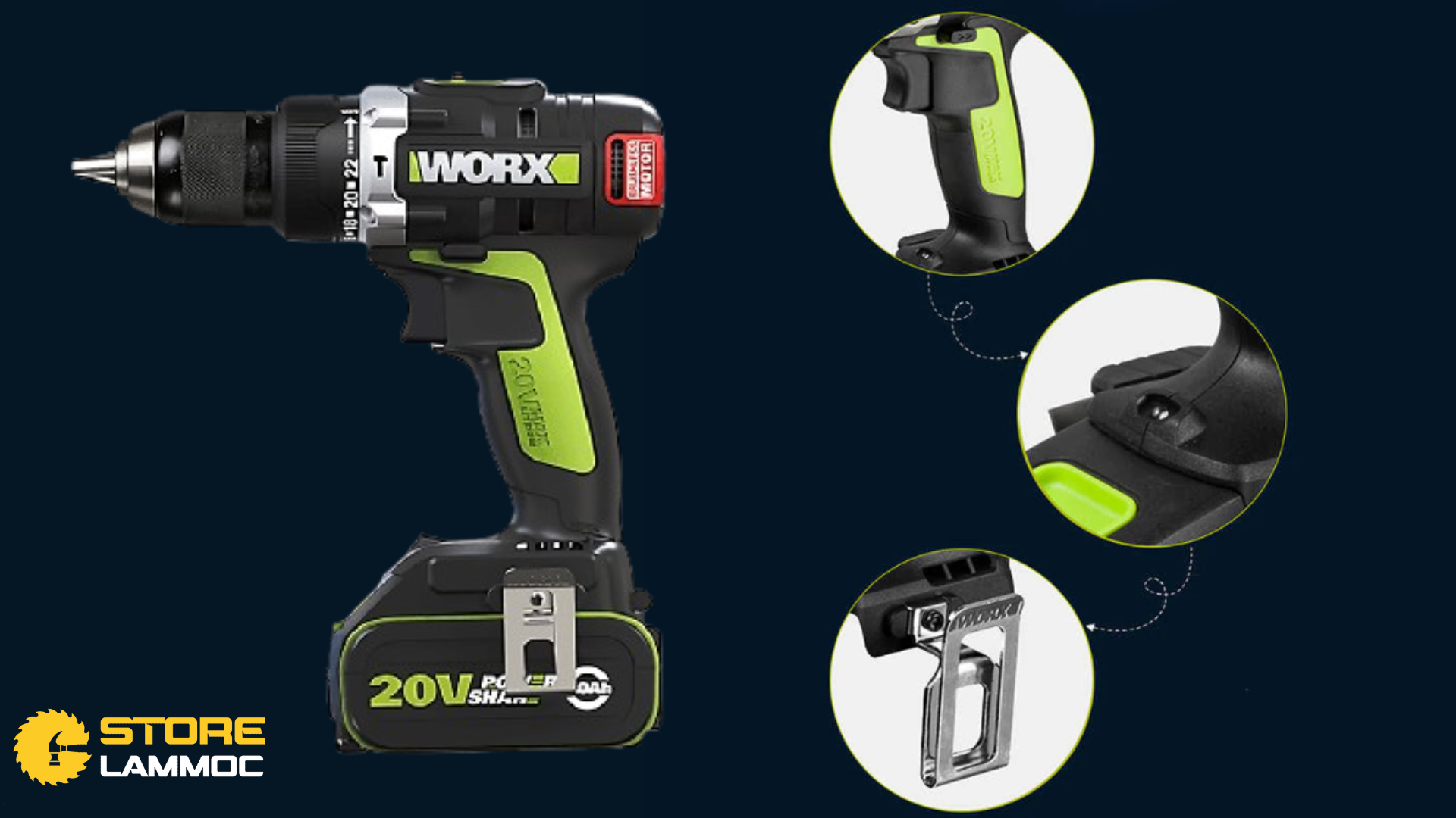 Chất liệu của máy khoan pin Worx WU189.2