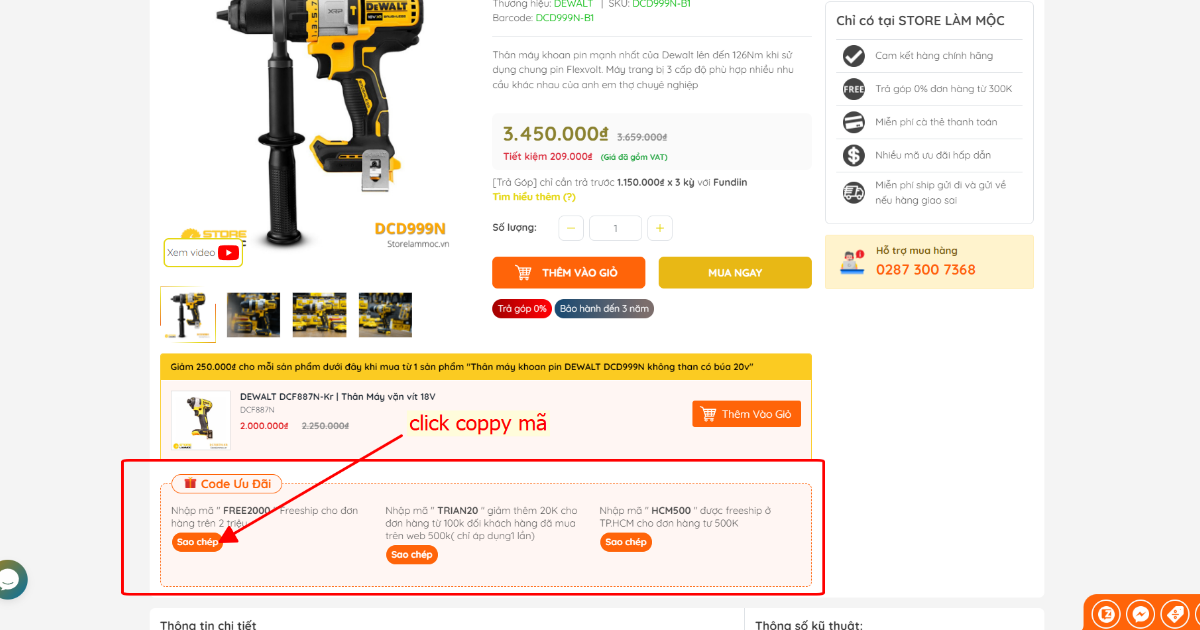 Copy mã giảm giá