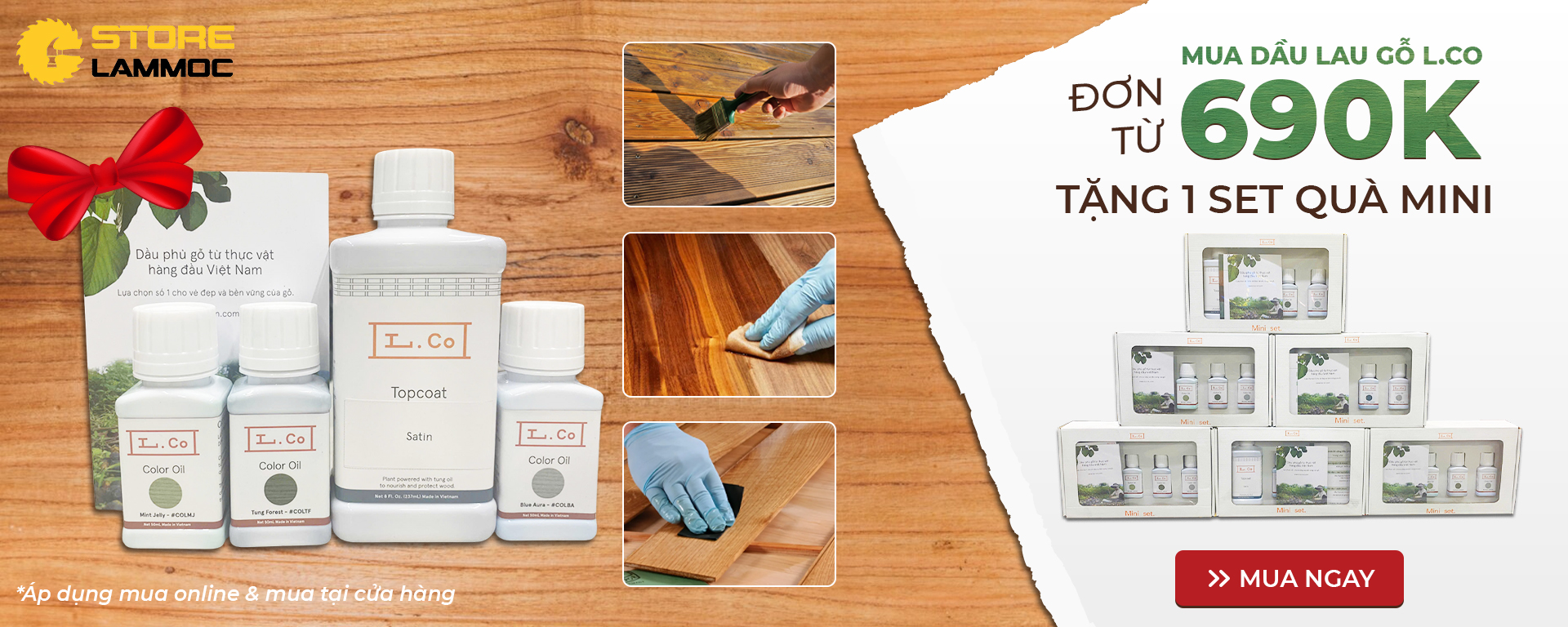 Mua Dầu Lau Gỗ Giá Chỉ Từ 690k, Tặng Ngay Bộ Quà L.Co Mini