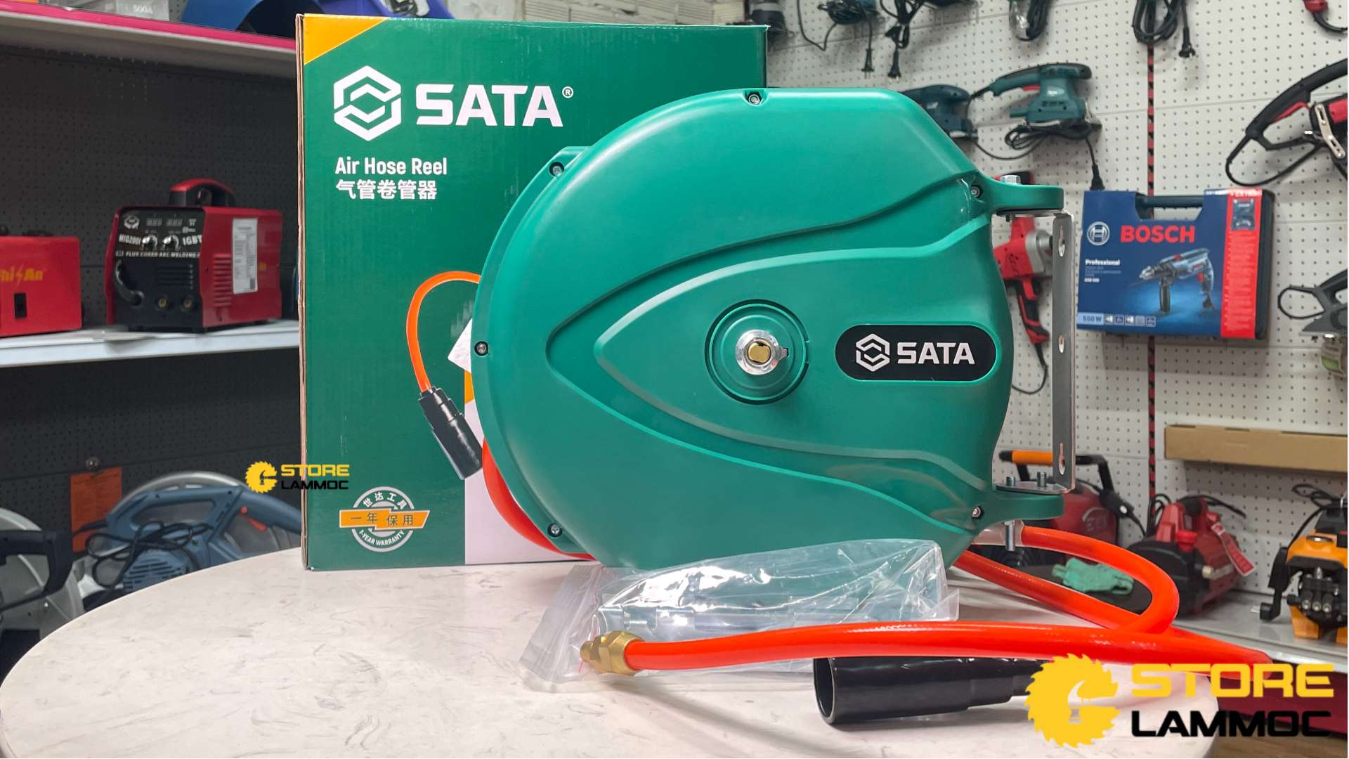 Cuộn dây hơi tự rút phi 8x10m Sata 98005