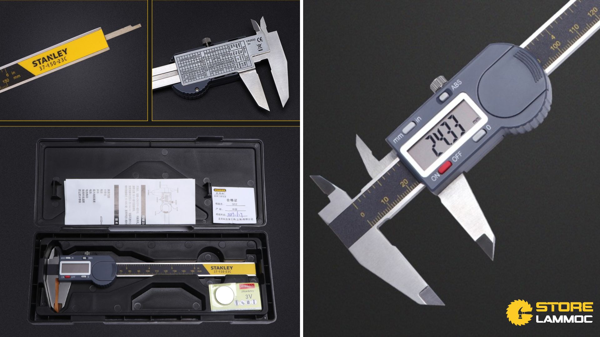 Đánh giá chất lượng thước cặp cơ khí Stanley