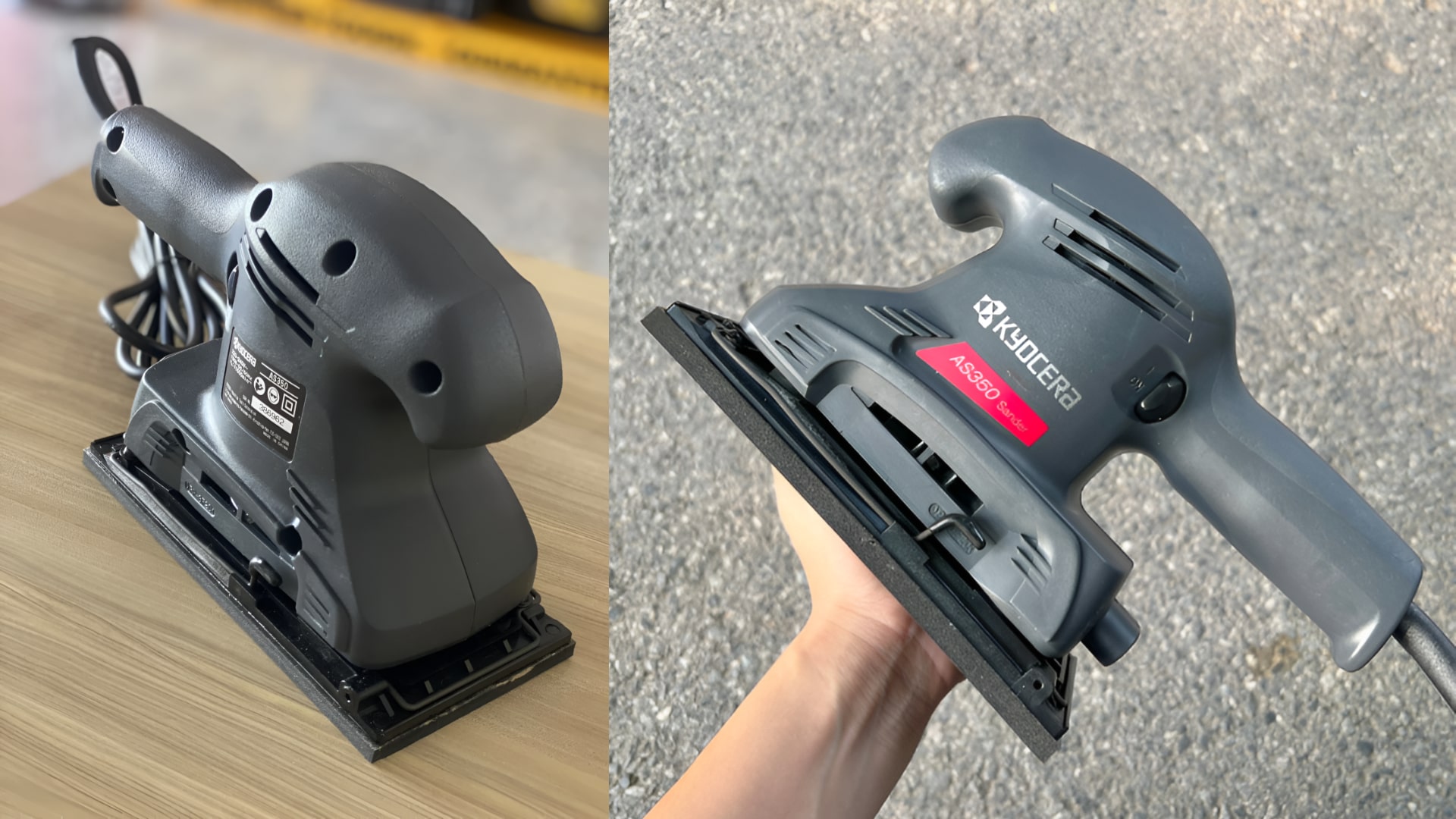 Đánh giá chi tiết máy chà nhám rung Kyocera AS350