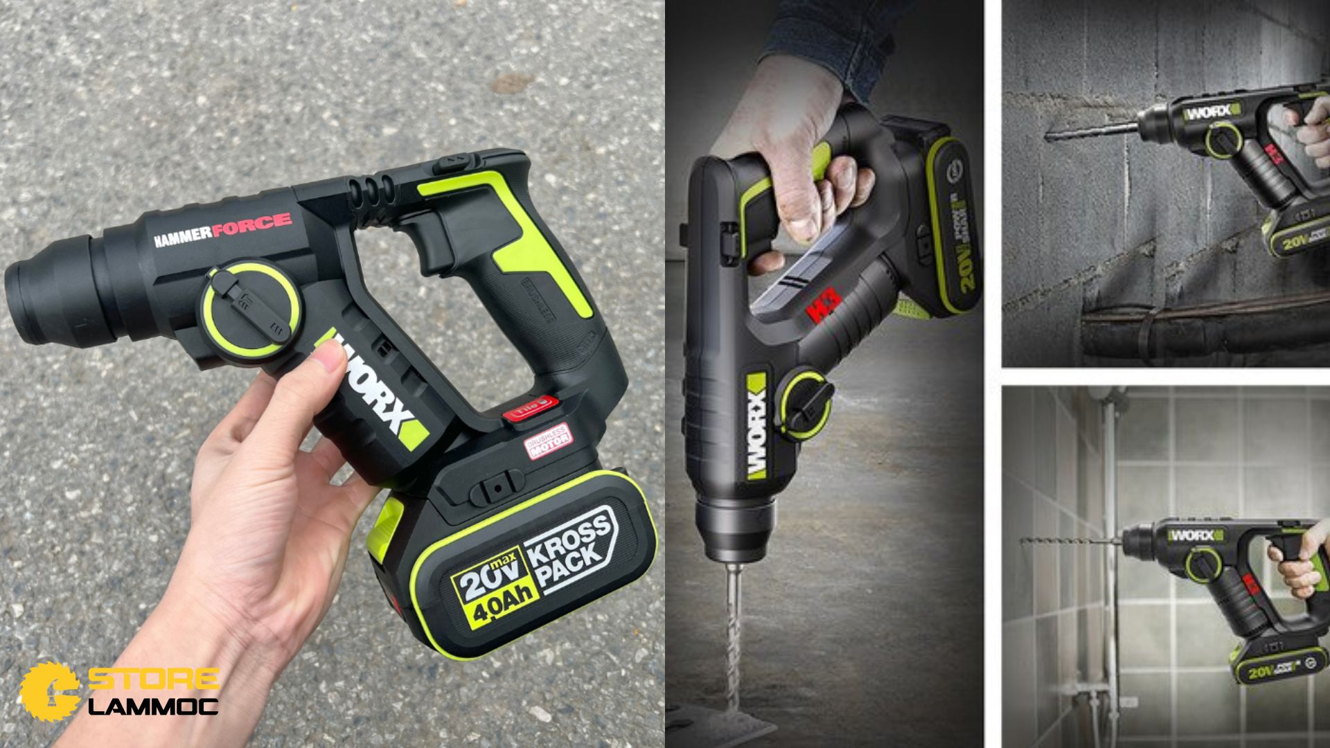 Đánh Giá Tính Năng và Hiệu Suất của Máy Khoan Bê Tông Pin Worx