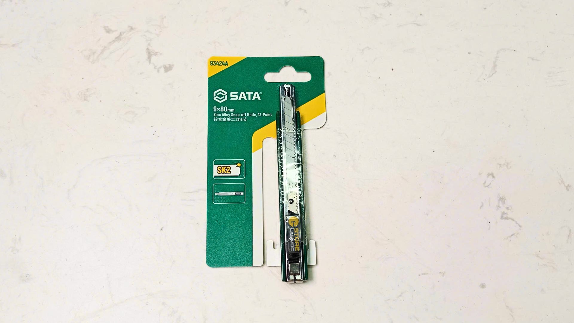 Dao rọc giấy bằng kẽm 9x80mm Sata 93424A - 1