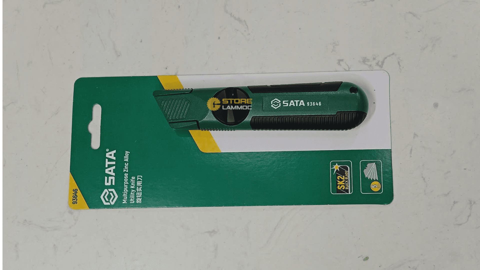 Dao rọc giấy có nút khóa (kèm 5 lưỡi) Sata 93646 (4)