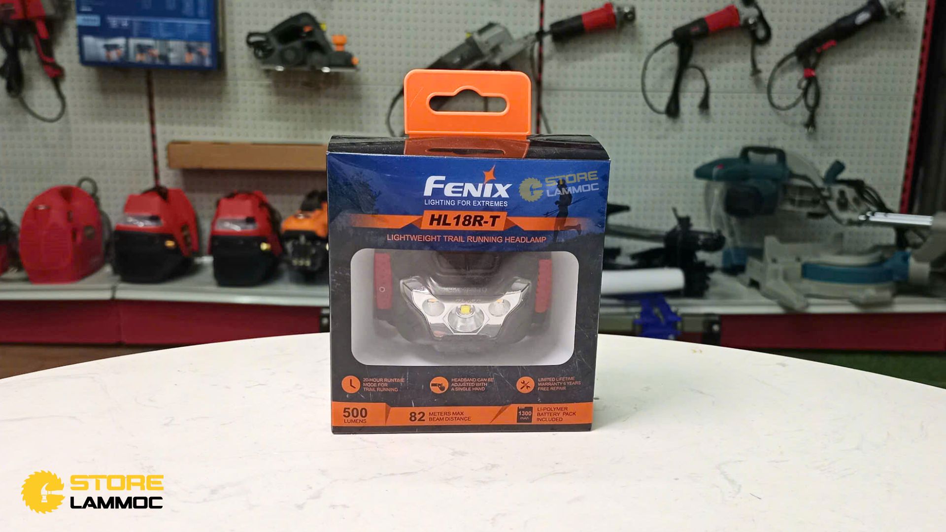 Đèn pin đội đầu siêu nhẹ 500Lm chiếu xa 82m sạc USB Fenix HL18R-T