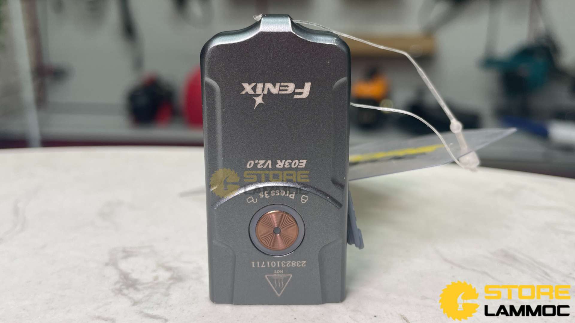 Đèn pin móc khóa 500Lm USB-C màu xám Fenix FN-E03RV2-GR