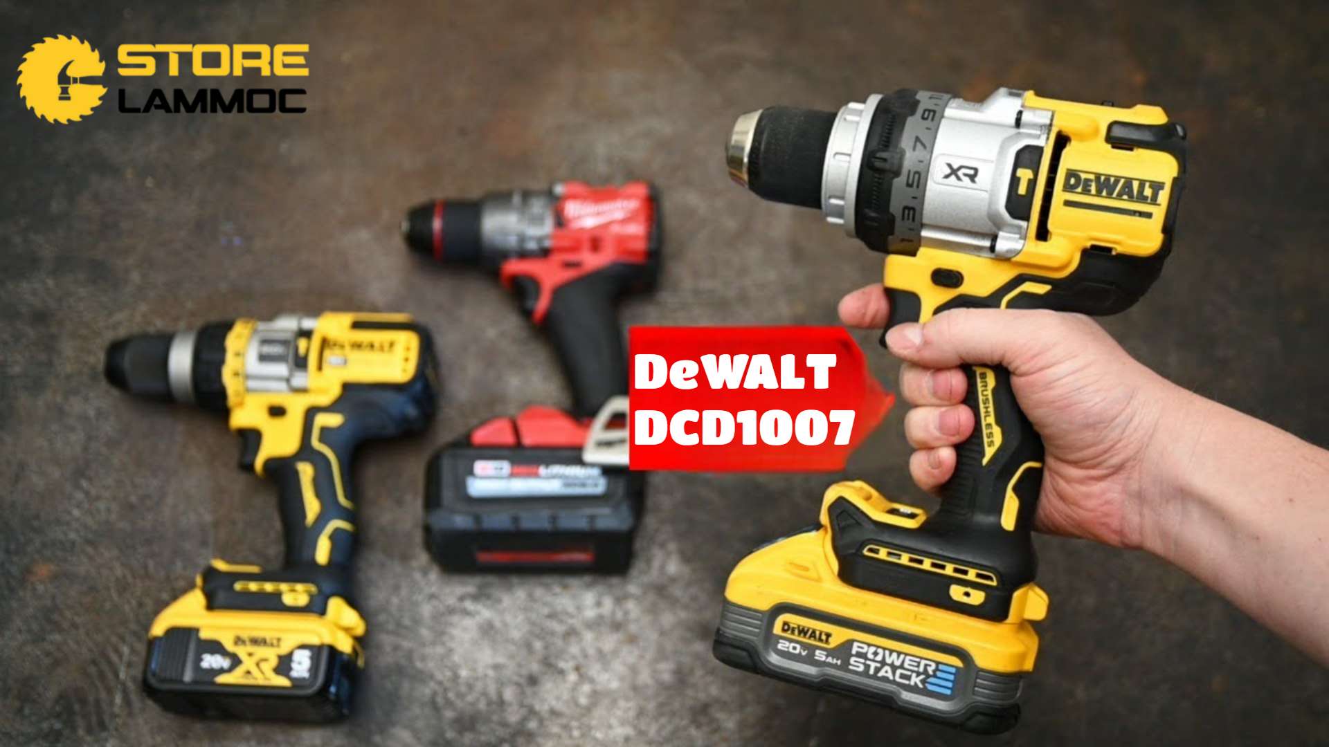 DCD1007 của DEWALT so sánh với đối thủ