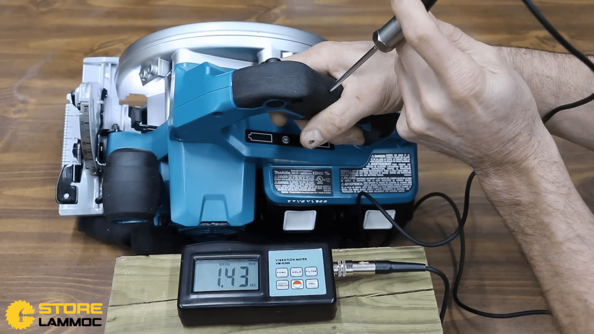 Đo độ rung các máy cưa đĩa pin