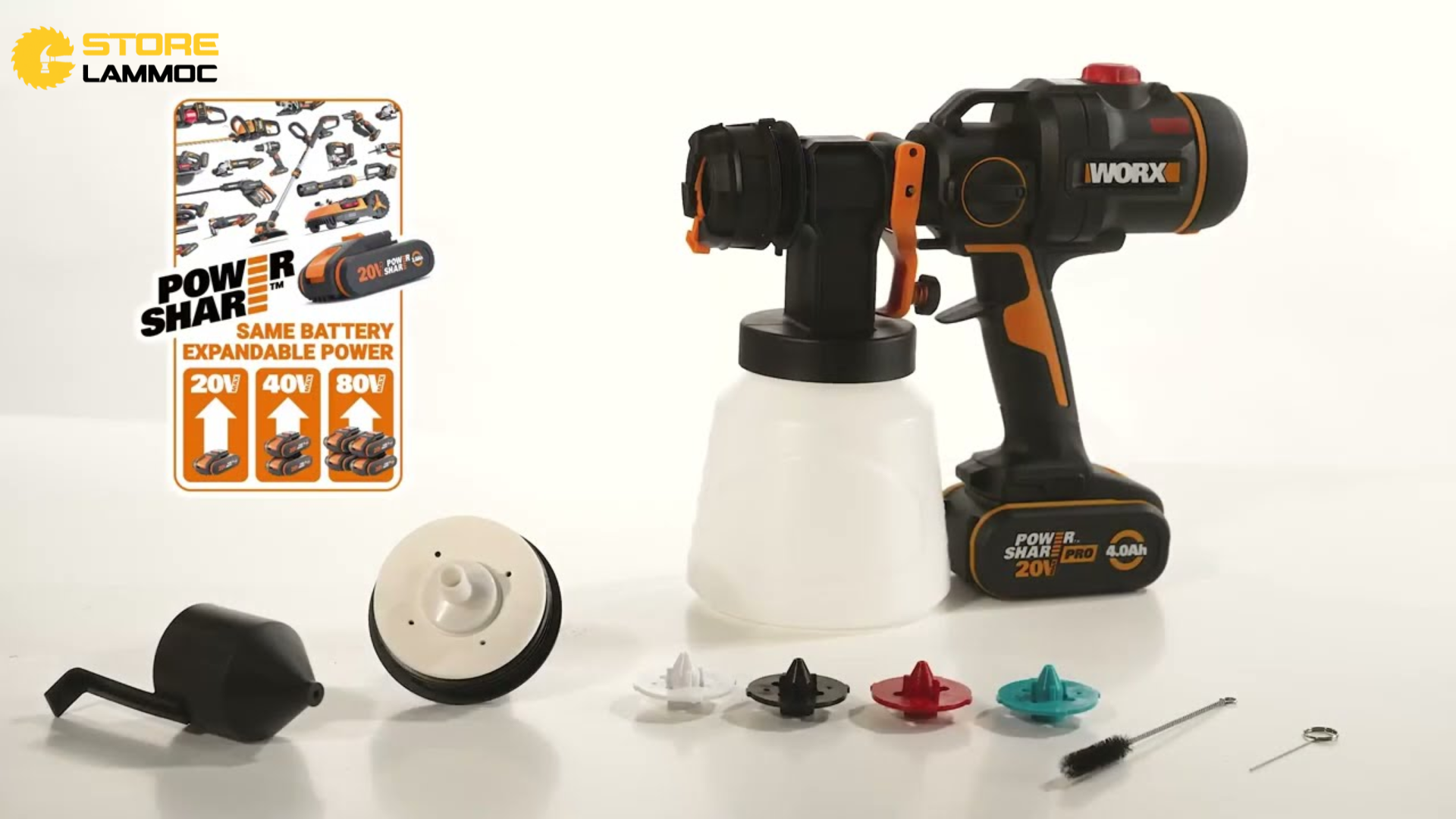 Giới thiệu máy phun sơn pin Worx WX020