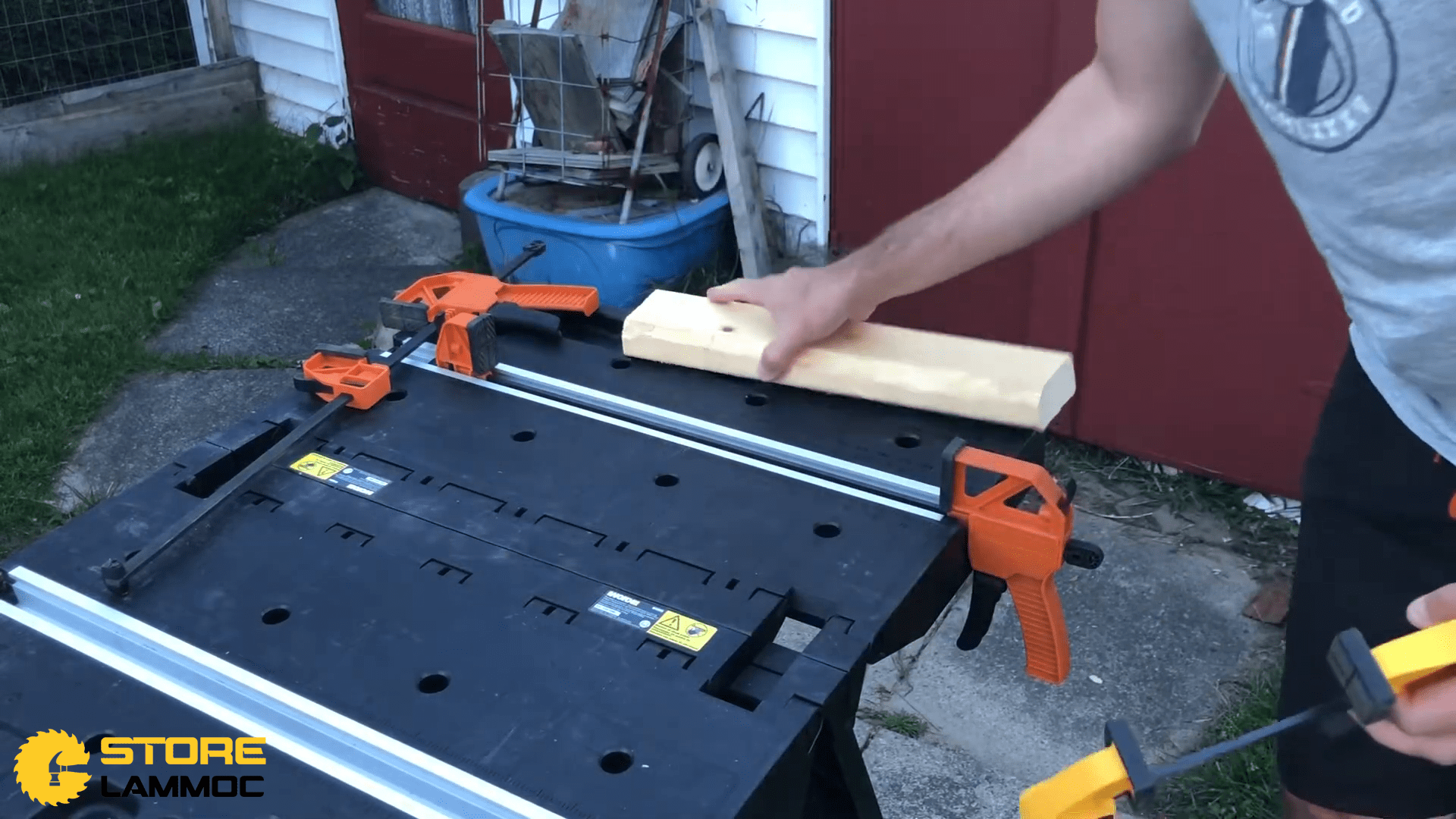 Hệ thống kẹp của bàn thao tác Worx