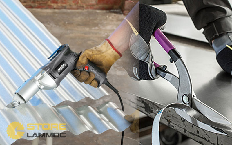 kéo cắt tôn cầm tay và kéo cắt tôn dùng điện