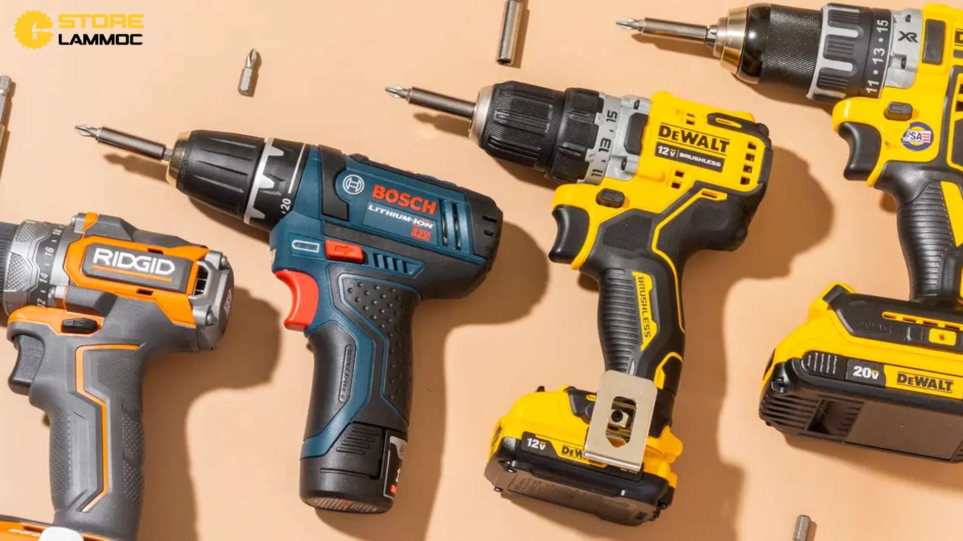 Kích thước và trọng lượng máy khoan và máy bắn vít