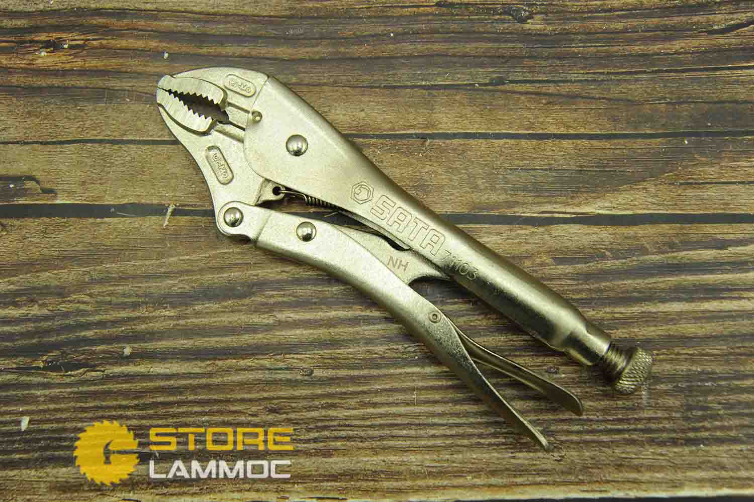 Kìm bấm chết mỏ cong 10 inch Sata 71103 cán trơn