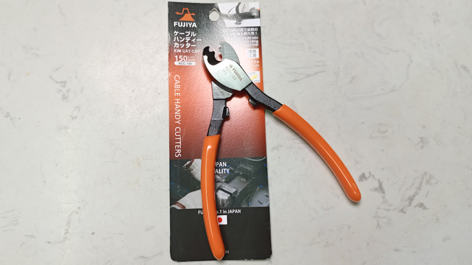 Kìm cắt dây cáp điện 2 lỗ dài 150mm Nhật Bản Fujiya ACC-150