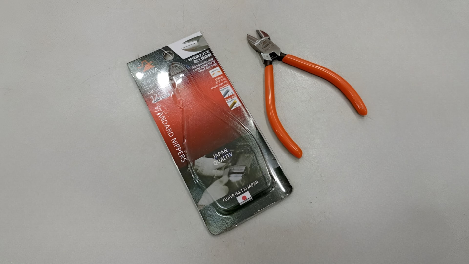 Kìm cắt tiêu chuẩn 125mm, cắt dây thép D1.2mm Fujiya ASN-125S