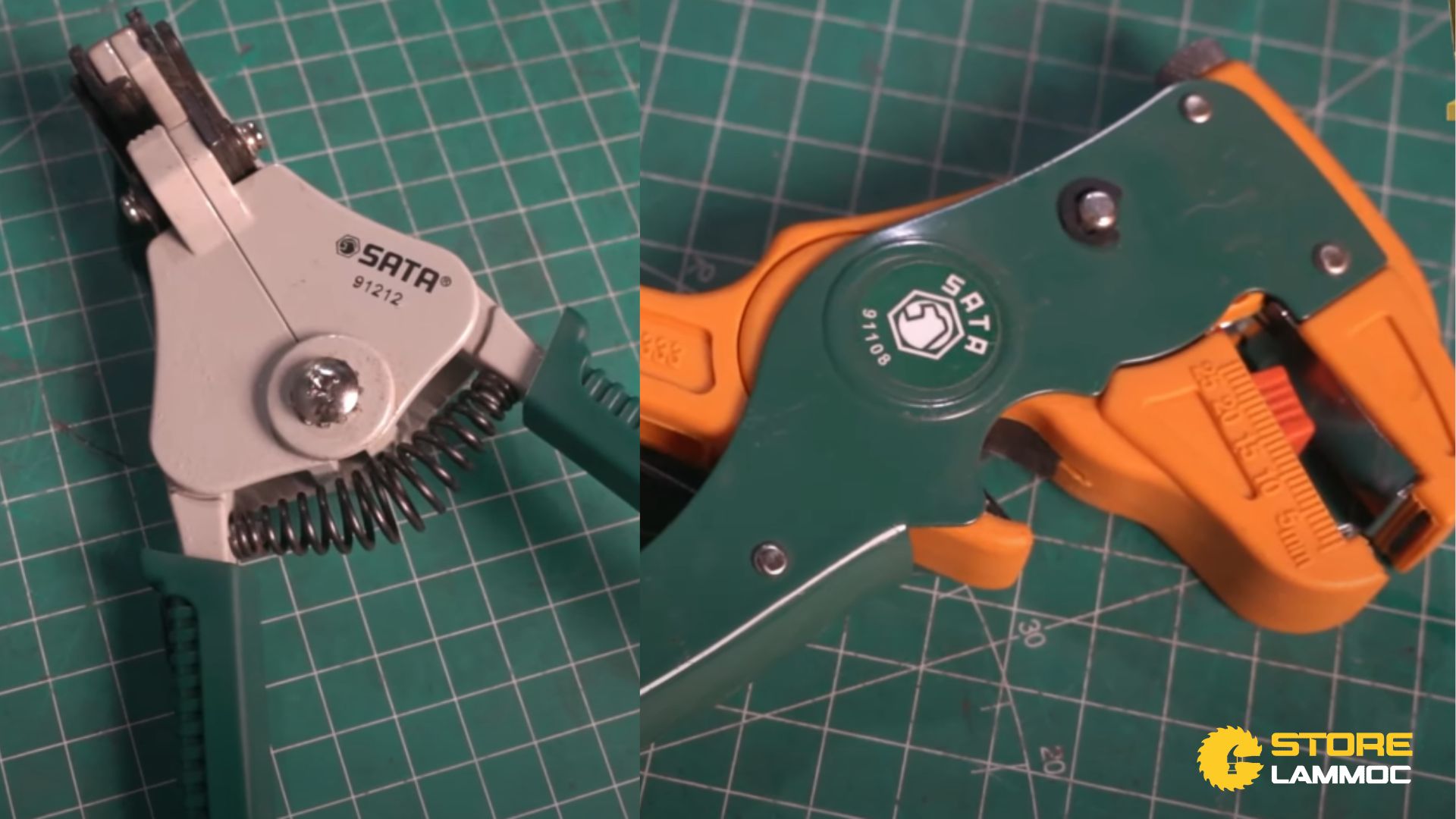 Kìm tuốt dây diện Sata 91108 và Sata 91112