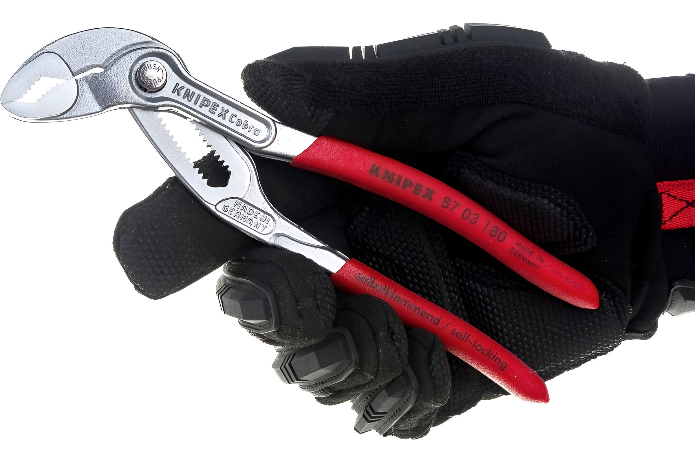 Kìm mỏ quạ mạ chrome Ø42mm, 180mm Knipex 8703180