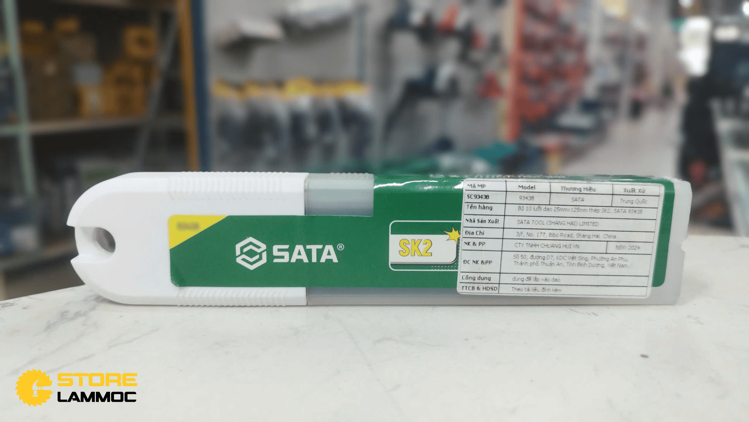 Lưỡi dao rọc thẳng thép SK2 25mm SATA 93438