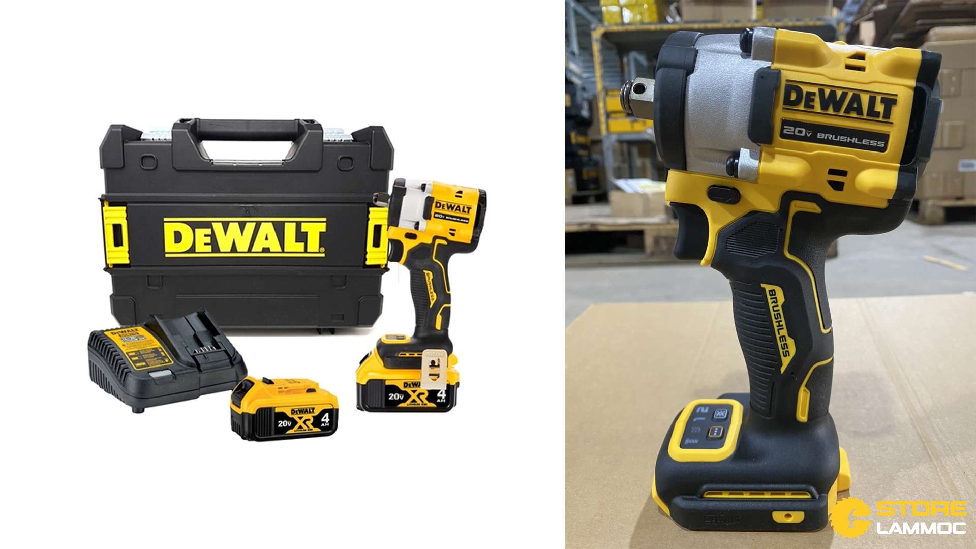 MÁY BẮN BU LÔNG PIN DEWALT DCF921M2 2 PIN 20V 4AMPE