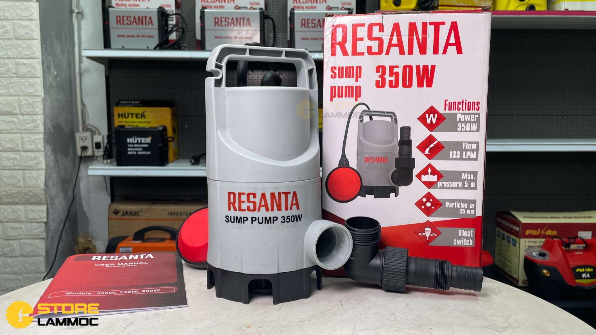Máy bơm thoát nước Resanta 350W