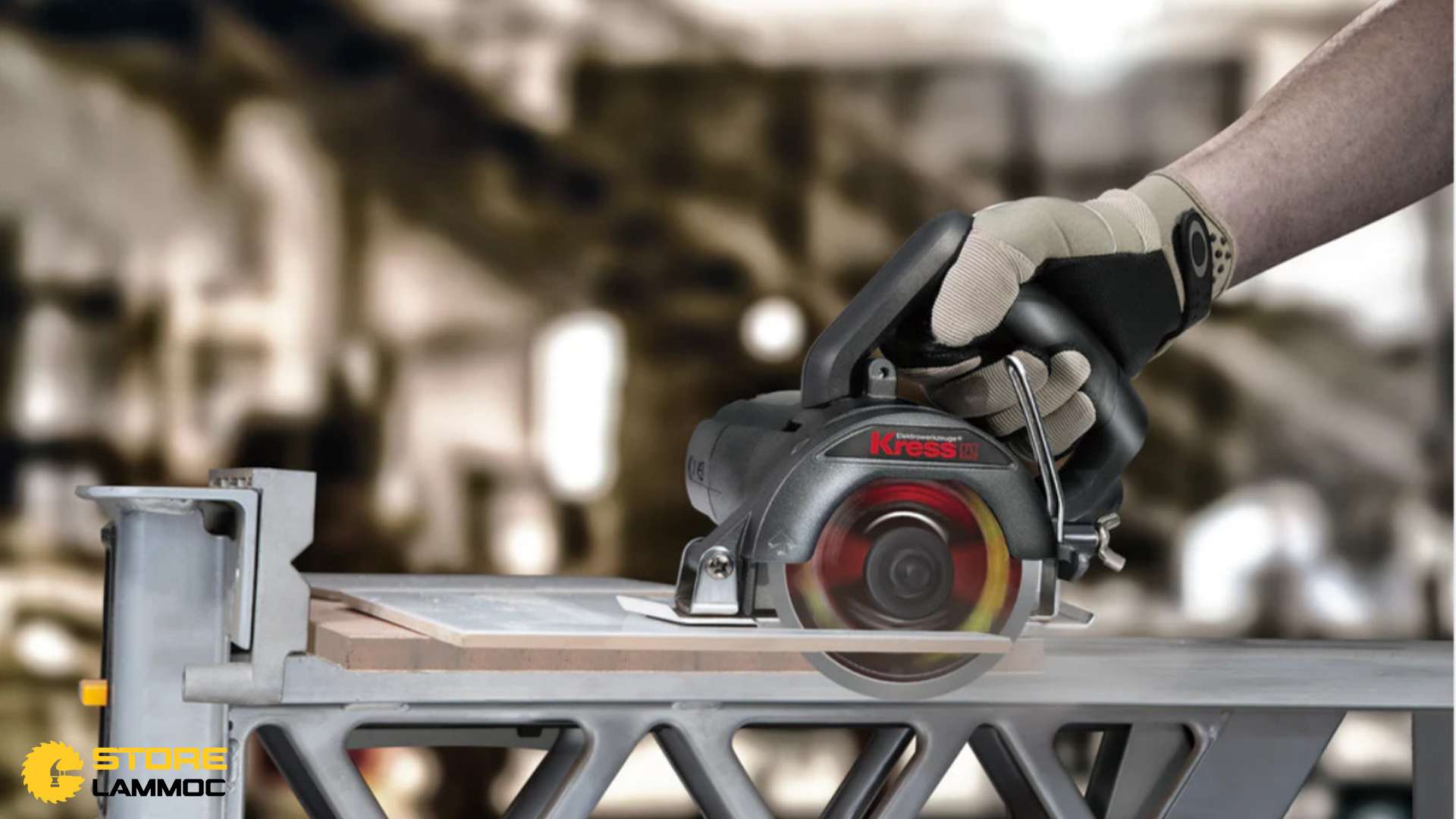 MÁY CẮT GẠCH 110MM 1400W NGHIÊNG LƯỠI KRESS KU076