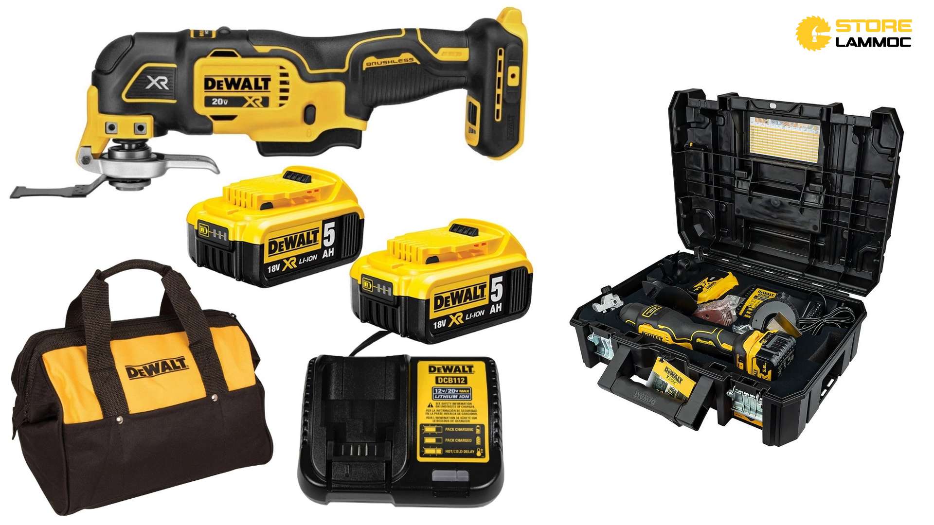 MÁY CẮT RUNG ĐA NĂNG PIN 20V DEWALT DCS356P2 1 PIN 5AH