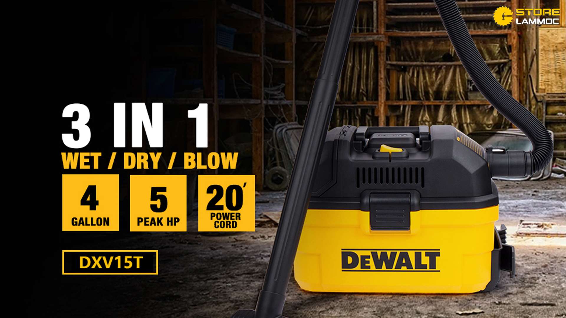 Máy hút bụi Dewalt DXV15T