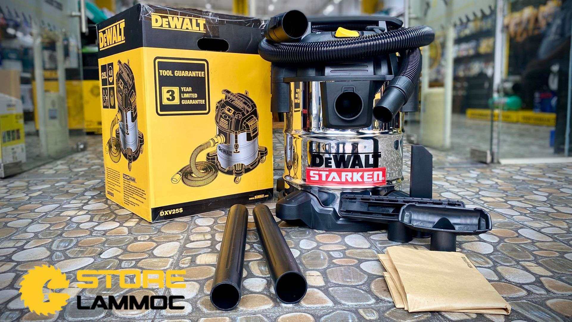 Máy hút bụi 3 chức năng ướt/khô/thổi Dewalt DXV25S