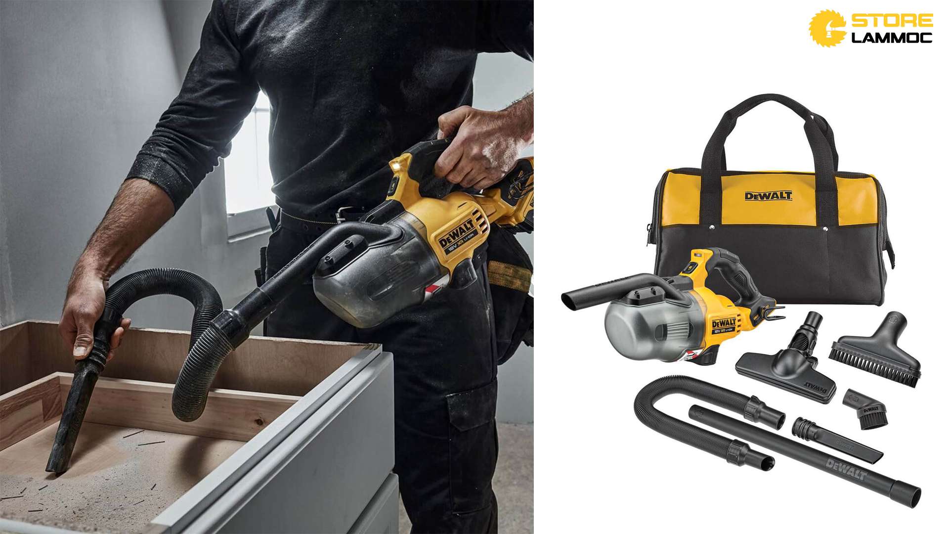 Máy hút bụi pin 20v không chổi than Dewalt DCV501LN