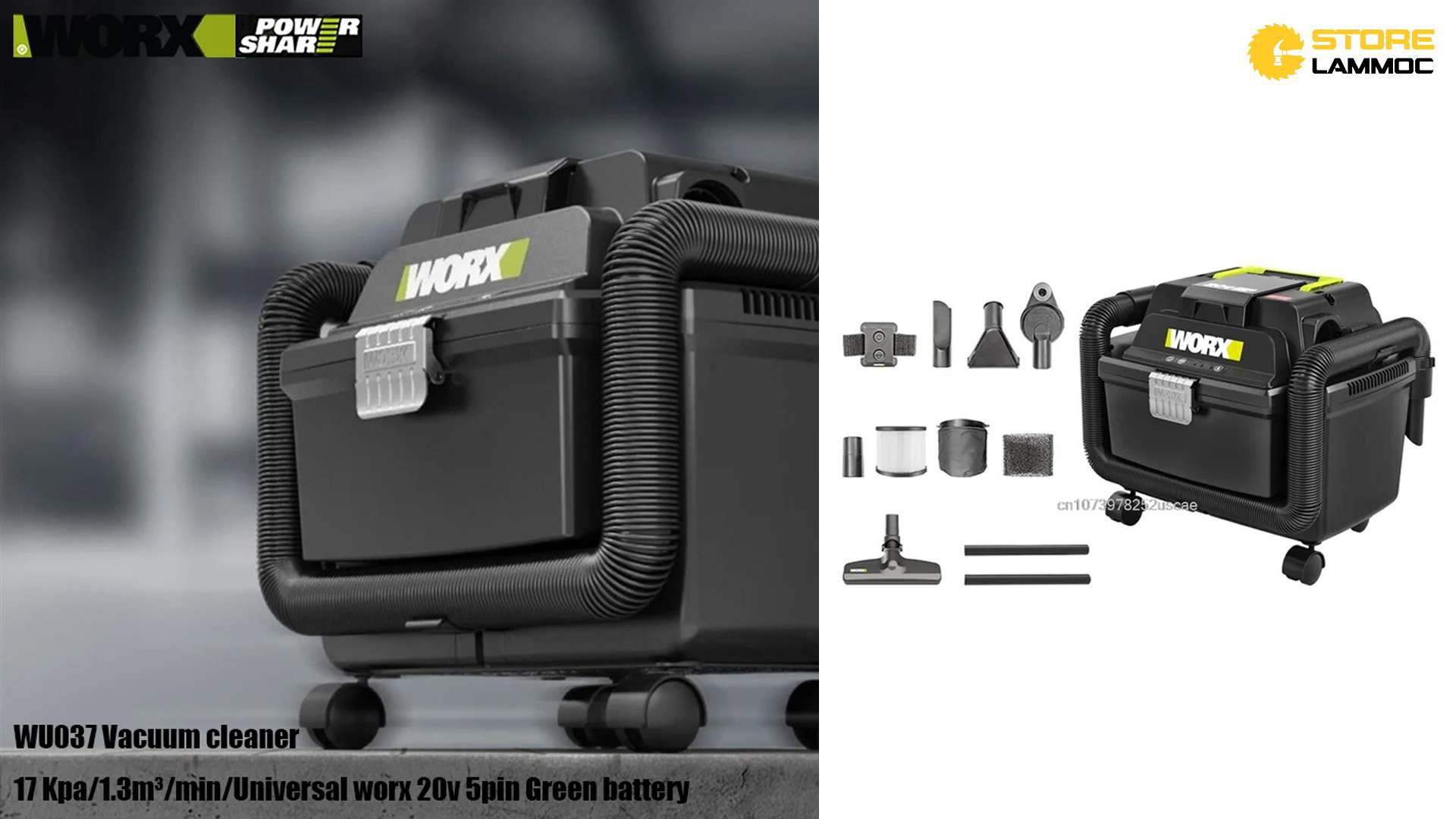 Máy hút bụi pin Worx WU037