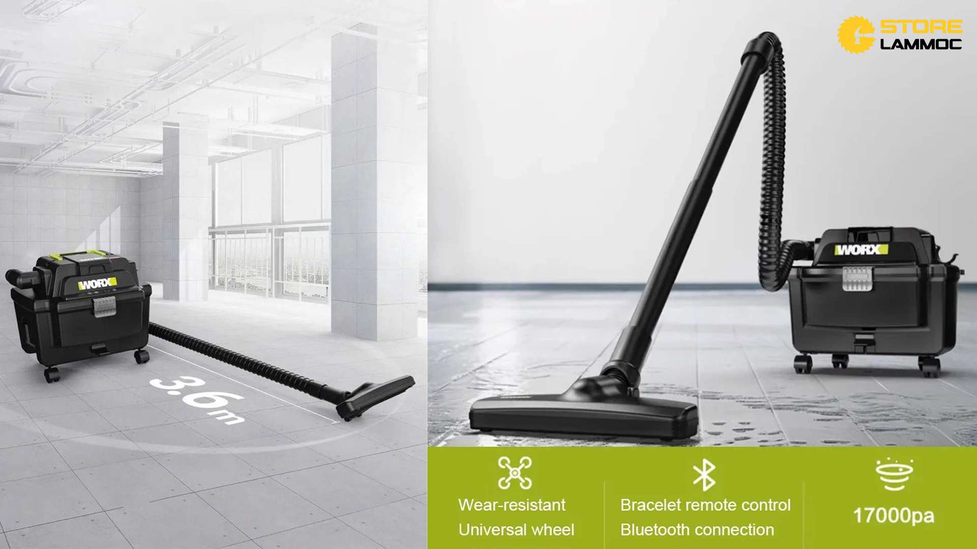 Máy hút bụi pin Worx WU037