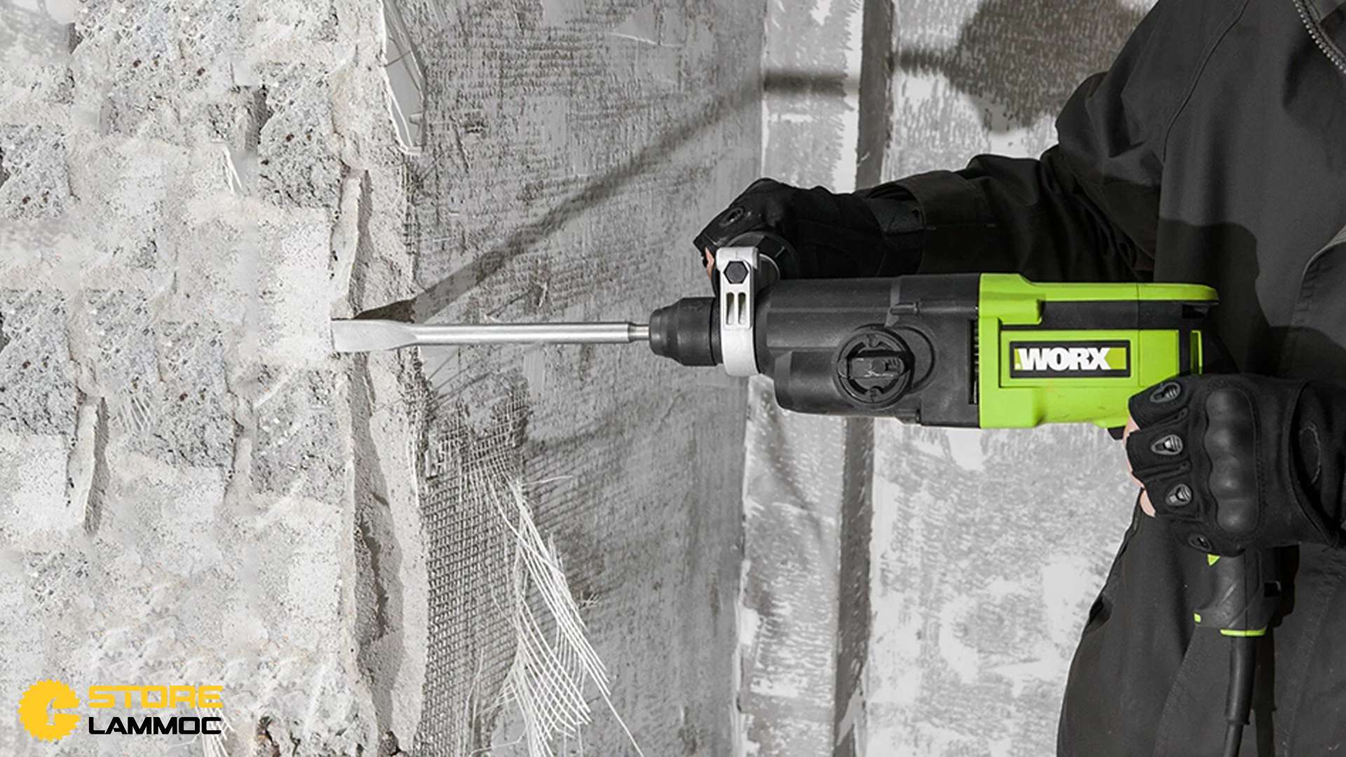 Máy khoan bê tông Worx Green 800W 26mm WU340S