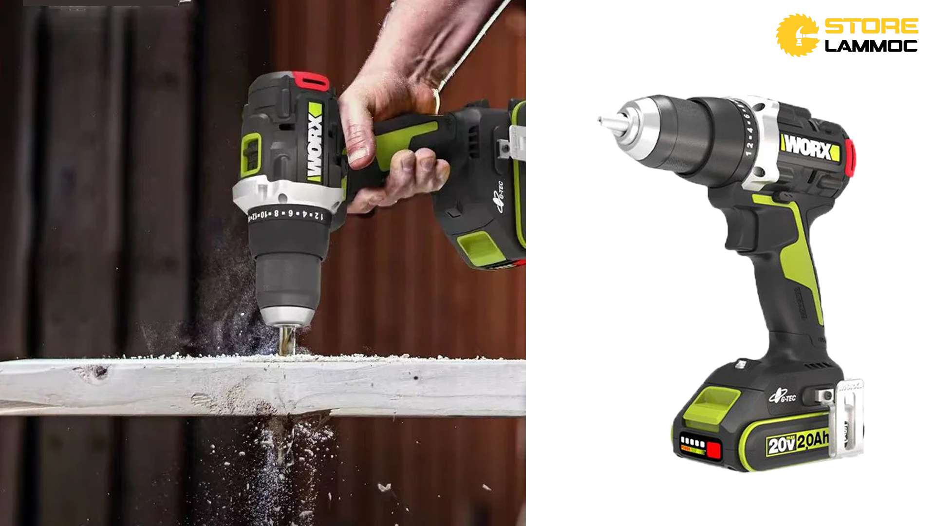 Máy khoan pin 20V, 80Nm Worx WU193