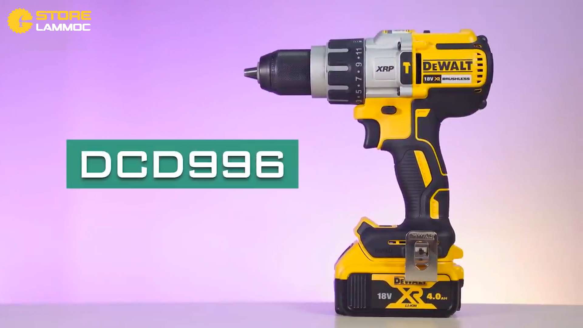 MÁY KHOAN PIN DÒNG DCD996 DEWALT CHỮ NHẬT