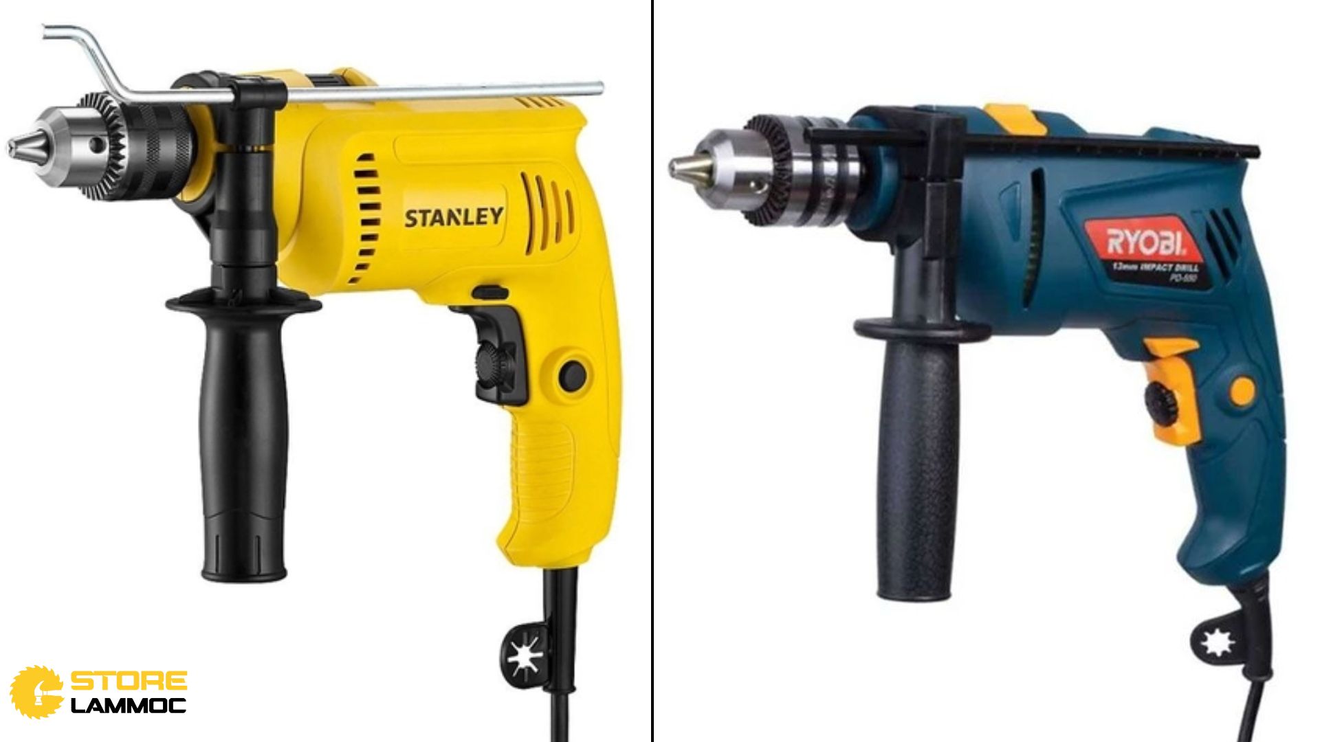 Máy khoan Stanley SDH600K và Ryobi PD-550K