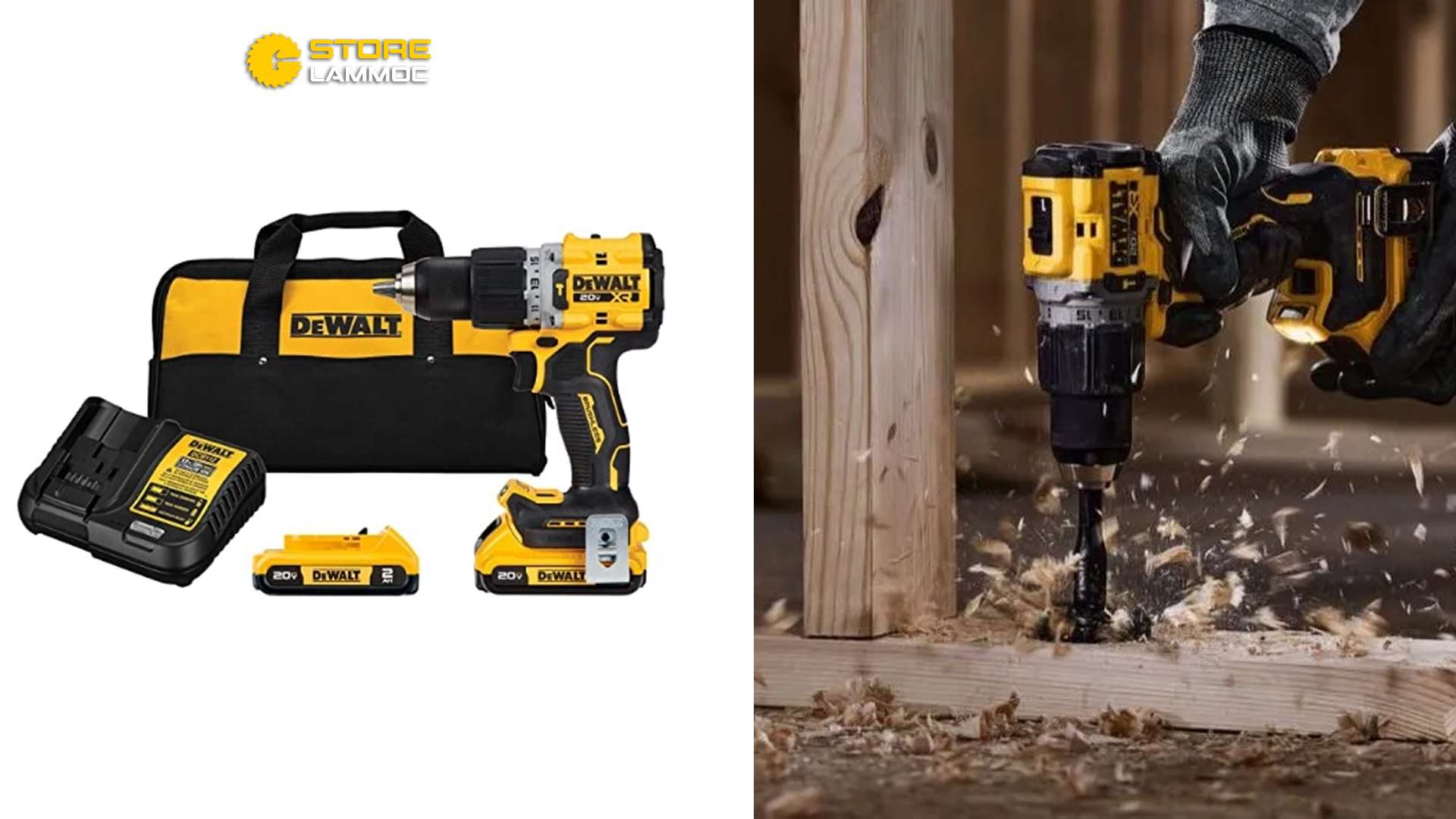 MÁY KHOAN VẶN VÍT PIN CÓ BÚA DEWALT DCD805D2 20V