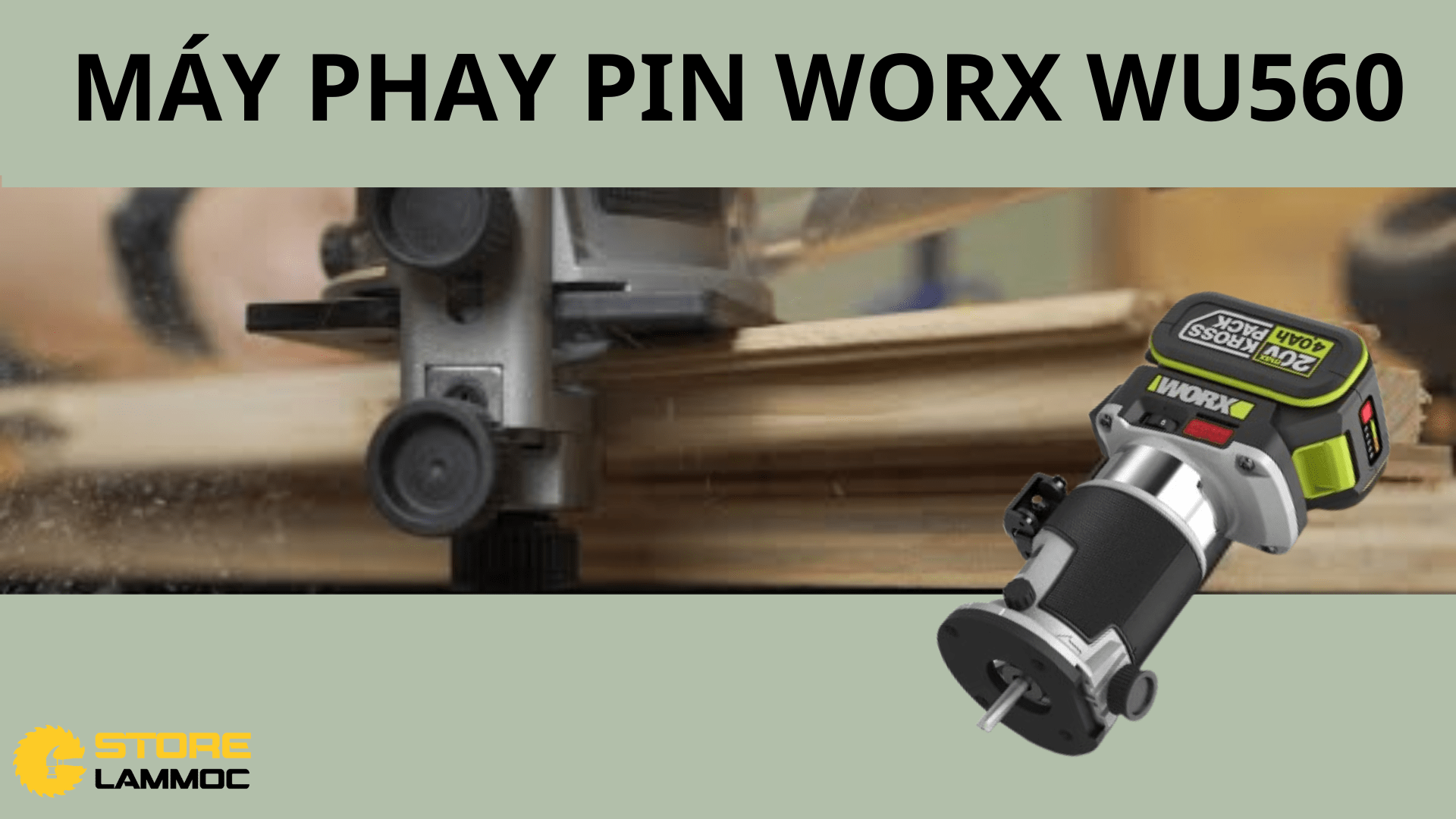 Máy phay pin Worx WU560