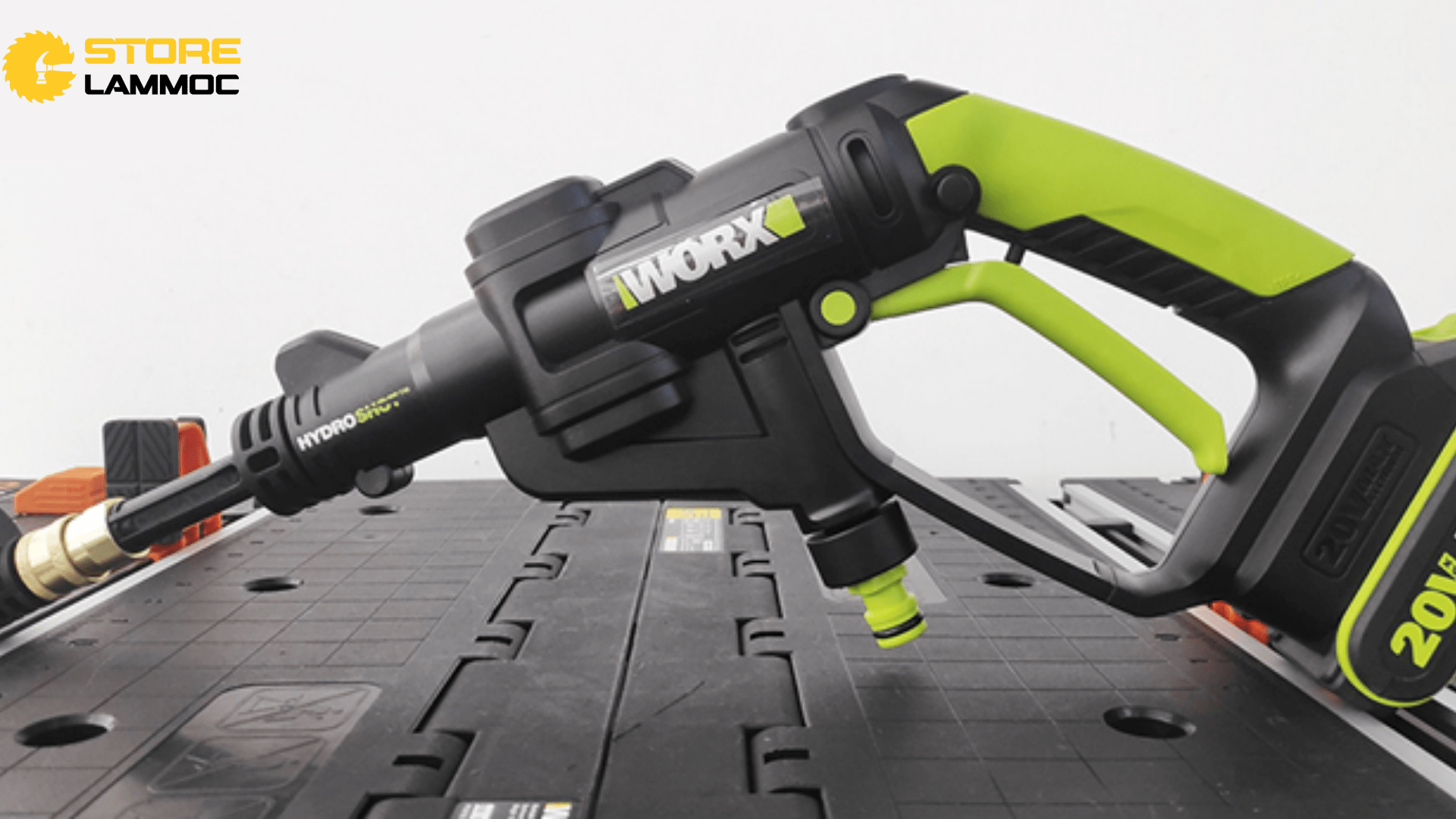 Máy rửa xe pin của Worx