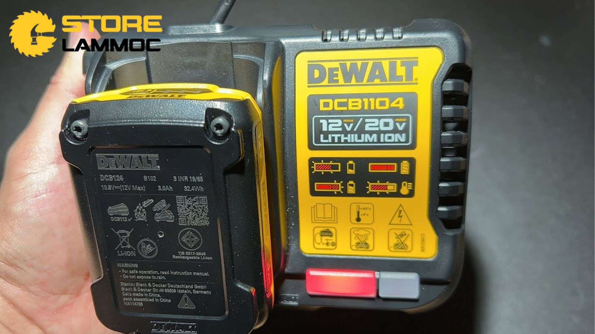 Bộ sạc pin 10.8-18V Dewalt DCB1104-B1
