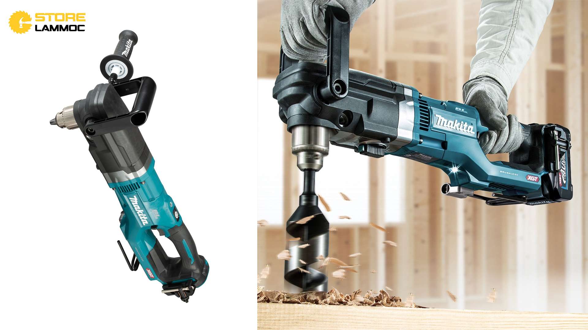 THÂN MÁY KHOAN GÓC DÙNG PIN (BL)(40V MAX) MAKITA DA001GZ