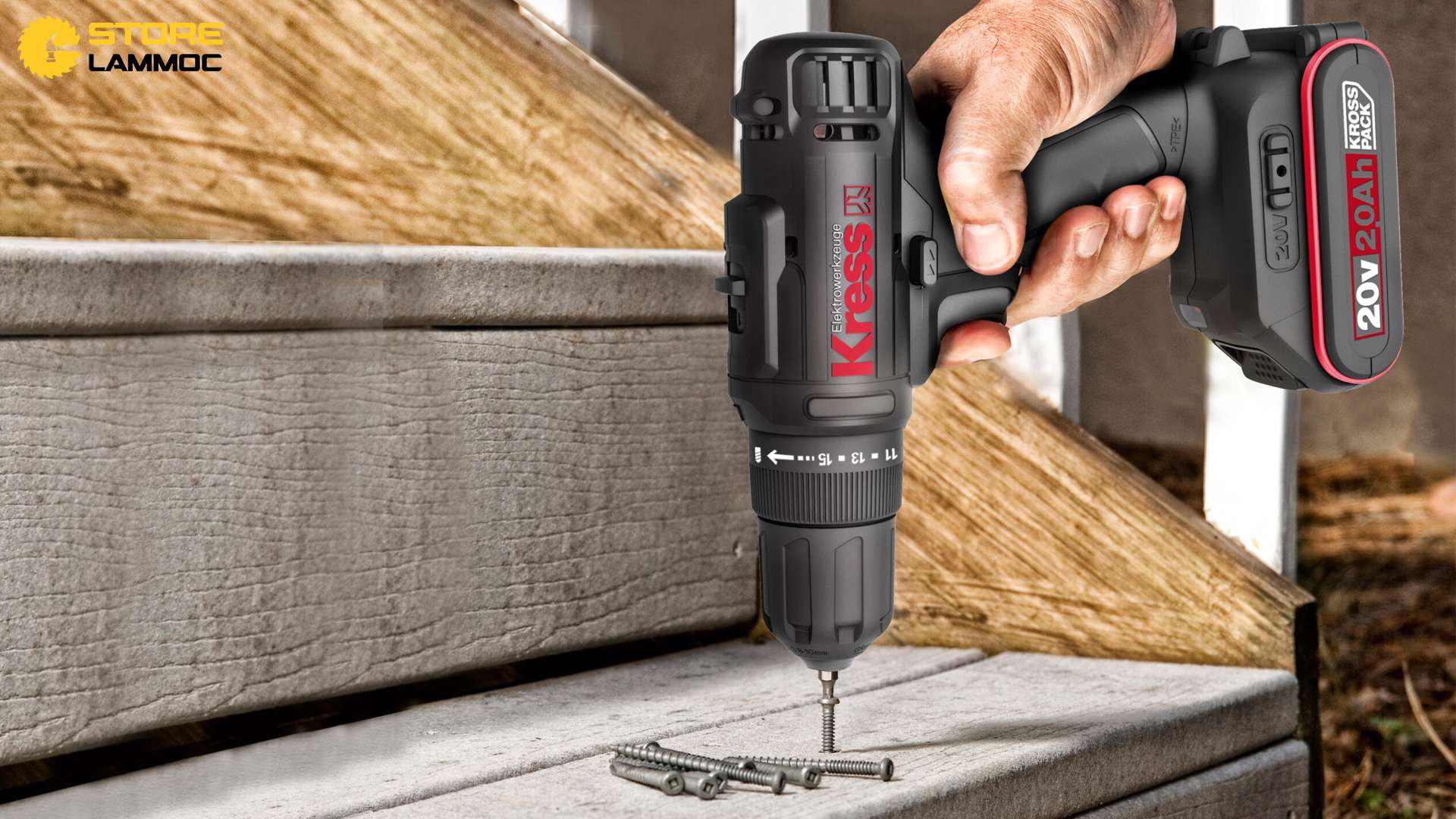 THÂN MÁY KHOAN VẶN VÍT PIN 10MM 20V KRESS KU210T