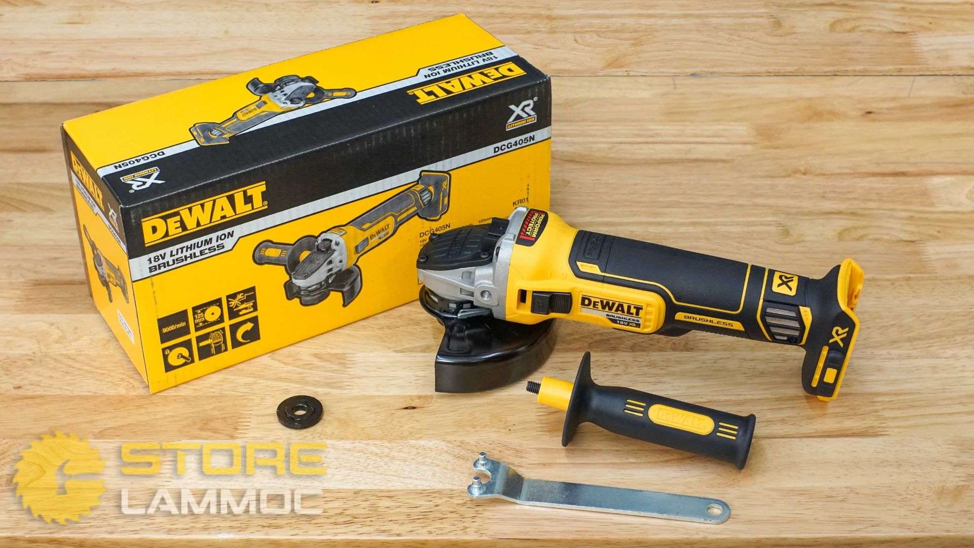 Thân Máy mài pin Dewalt DCG405N-KR đĩa 115mm công tắc trượt 18V