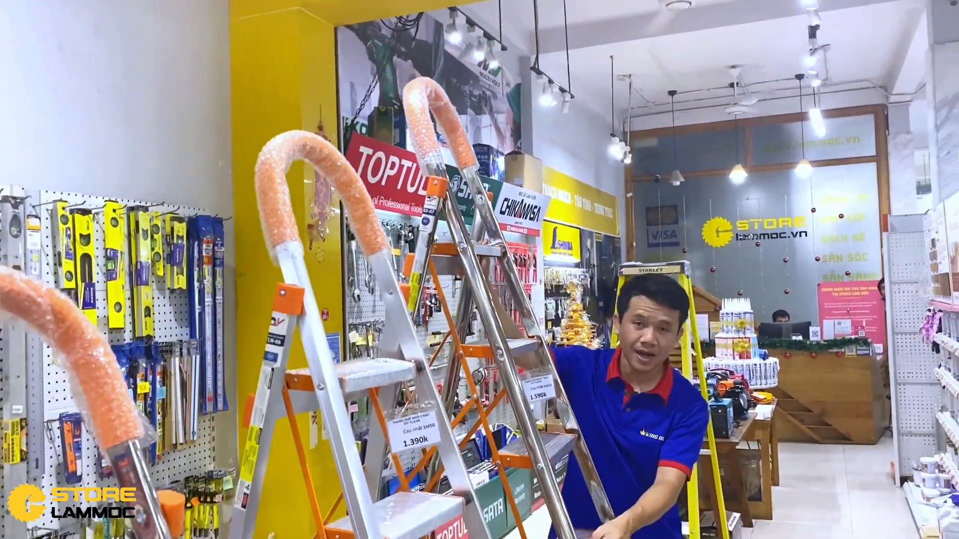 Thang nhôm chuyên nghiệp cao 7 bậc